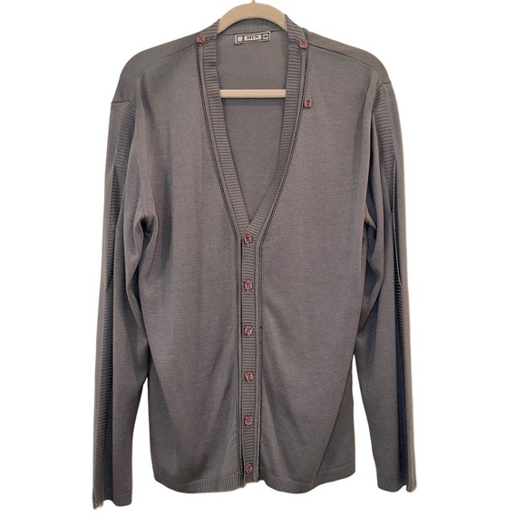 ‼️CLEARANCE ‼️ LAST CHANCE‼️ MYN Grey Cardigan size Men’s 2XL - Picture 4 of 17
